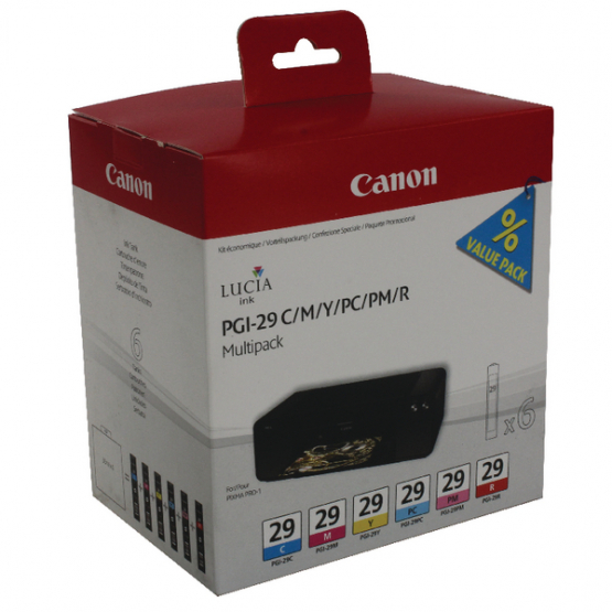 Canon PGI-29 PIXMA PRO Ink Cartridge Multi-Pack - Black, Cyan, Magenta, Yellow (4873B005) 
